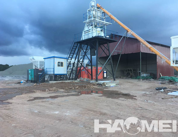 hzs50 concrete batching plant