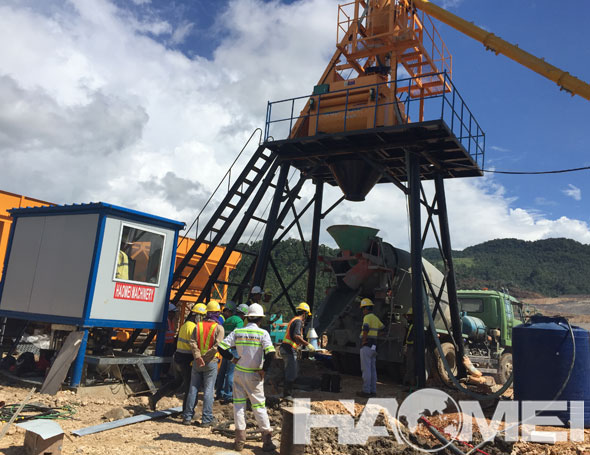 HZS50 Wet Batch Concrete Plant