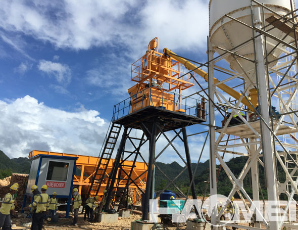 HZS50 concrete batching plant