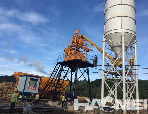 HZS50 concrete batching plant